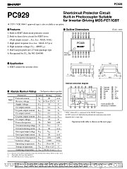 PC929 datasheet pdf SHARP