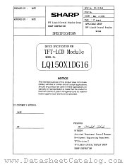 LQ150X1DG16 datasheet pdf SHARP