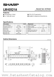 LM40X21A datasheet pdf SHARP