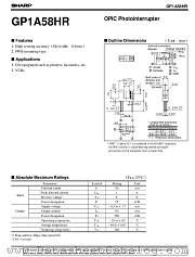 GP1A58HR datasheet pdf SHARP