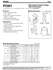 PC851 datasheet pdf SHARP