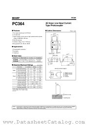 PC364 datasheet pdf SHARP