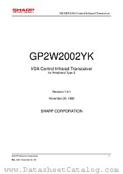GP2W2002YK datasheet pdf SHARP