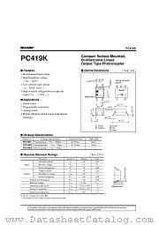 PC419K datasheet pdf SHARP