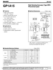 GP1A15 datasheet pdf SHARP
