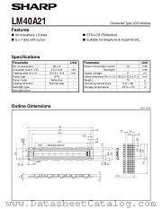 LM40A21 datasheet pdf SHARP