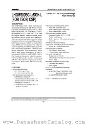 LH28F800SG-L datasheet pdf SHARP