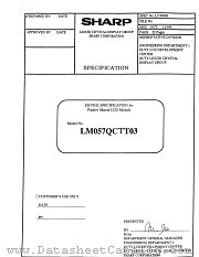 LM057QCTT03 datasheet pdf SHARP