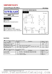 S1WBA60D datasheet pdf Shindengen