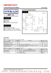 S1WBA20S datasheet pdf Shindengen