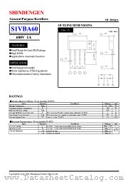 S1VBA60 datasheet pdf Shindengen