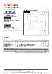 S1VBA20 datasheet pdf Shindengen