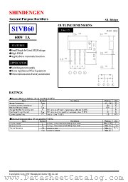 S1VB60 datasheet pdf Shindengen