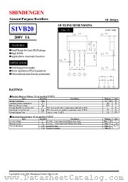 S1VB20 datasheet pdf Shindengen