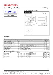 S10WB20 datasheet pdf Shindengen