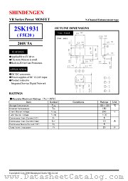 2SK1931 datasheet pdf Shindengen