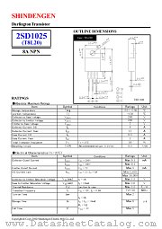 2SD1025 datasheet pdf Shindengen