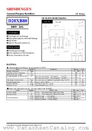 D20XB80 datasheet pdf Shindengen