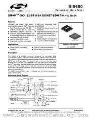 SI5600 datasheet pdf Silicon Laboratories