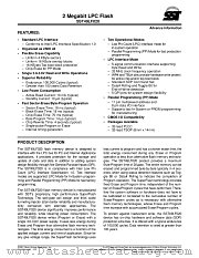 SST49LF020 datasheet pdf Silicon Storage Technology