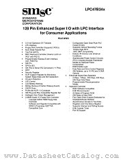 LPC47B34X datasheet pdf Standard Microsystems