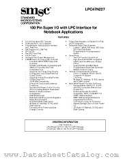LPC47N227 datasheet pdf Standard Microsystems