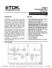 78P2243 datasheet pdf TDK Semiconductor