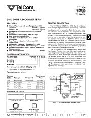TC7107A datasheet pdf TelCom Semiconductor