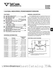TC4427 datasheet pdf TelCom Semiconductor