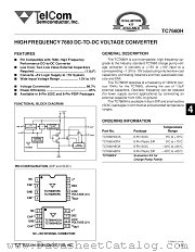 TC7660H datasheet pdf TelCom Semiconductor