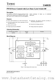 U6081B datasheet pdf TEMIC