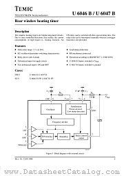 U6047B datasheet pdf TEMIC