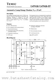 U4791B datasheet pdf TEMIC
