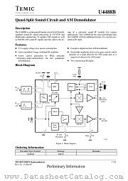 U4488B datasheet pdf TEMIC