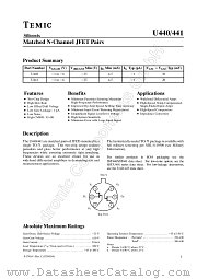 U440 datasheet pdf TEMIC