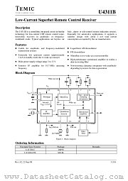 U4311B datasheet pdf TEMIC