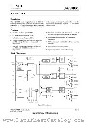 U4288BM datasheet pdf TEMIC