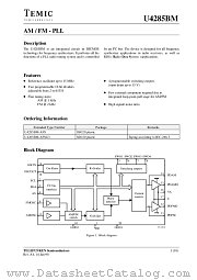 U4285BM datasheet pdf TEMIC
