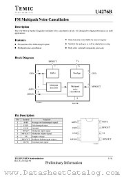 U4276B datasheet pdf TEMIC