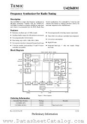 U4256BM datasheet pdf TEMIC