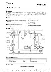 U4255BM datasheet pdf TEMIC
