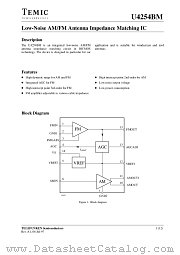 U4254BM datasheet pdf TEMIC