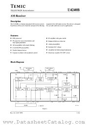 U4240B datasheet pdf TEMIC