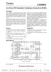 U3550BM datasheet pdf TEMIC
