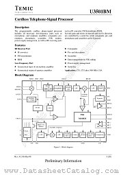U3501BM datasheet pdf TEMIC