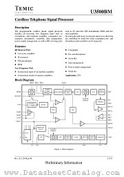 U3500BM datasheet pdf TEMIC