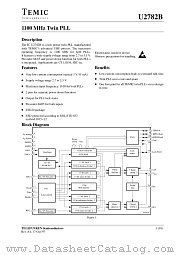 U2782B datasheet pdf TEMIC