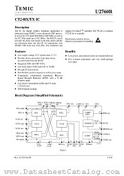 U2760B datasheet pdf TEMIC