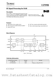 U2759B datasheet pdf TEMIC