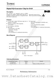 U2752M datasheet pdf TEMIC